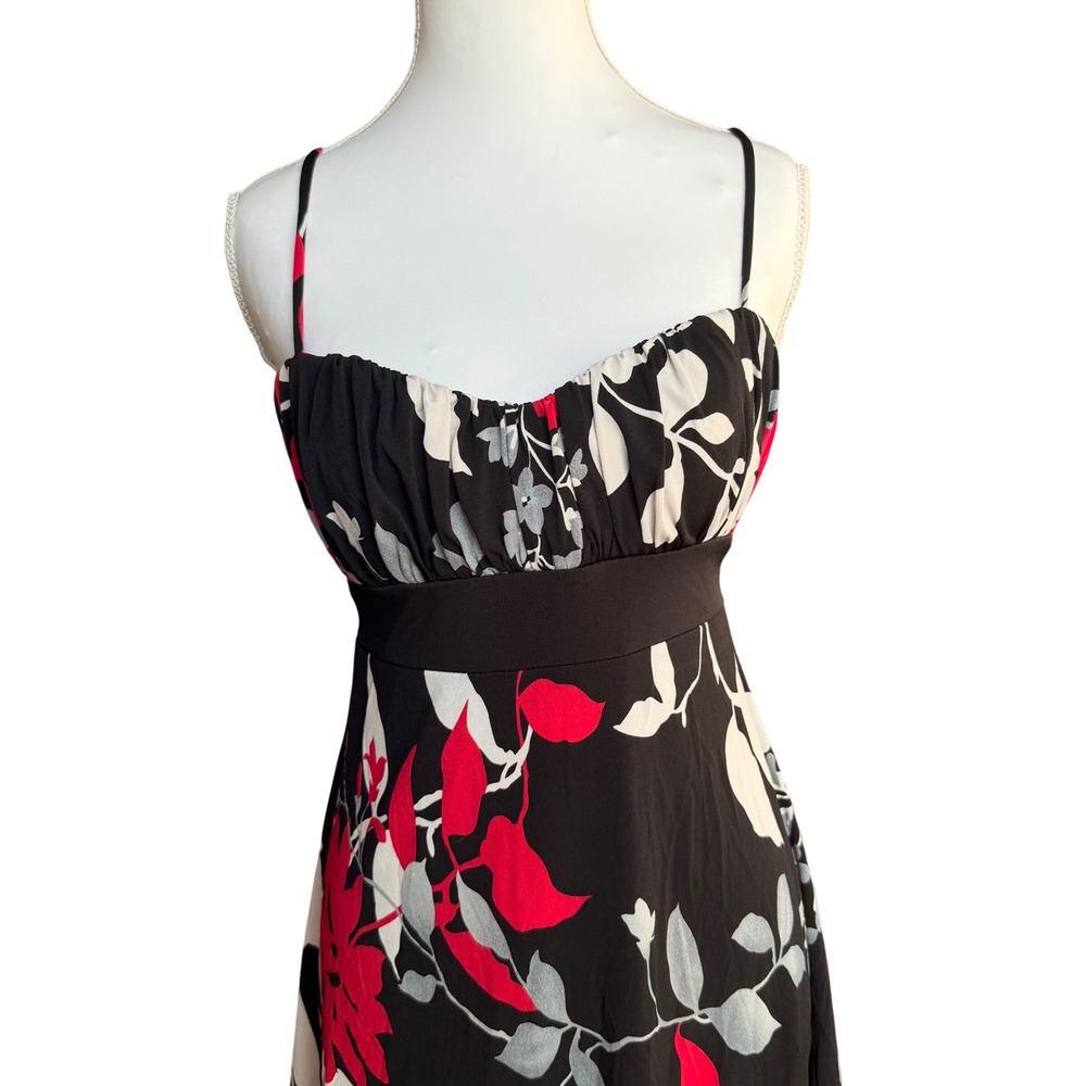 Speechless Floral Empire Waist Sun Dress Black Red White M59051UN6 Medium NWT - Picture 3 of 8